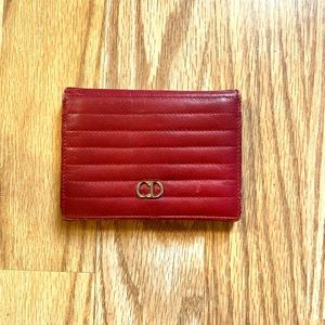 Vintage Dior Red Leather Wallet